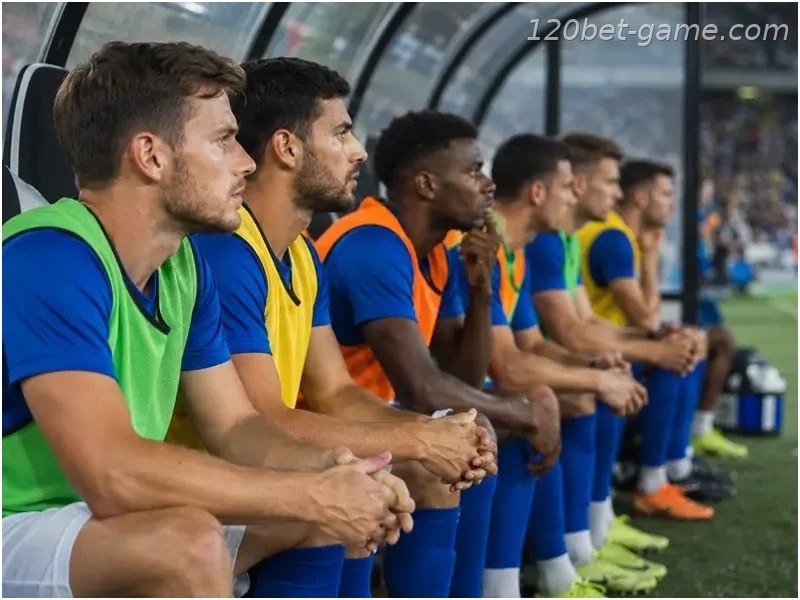 Jogadores no banco reserva