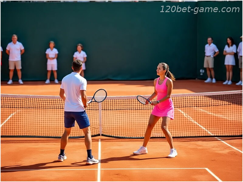 jogando tenis