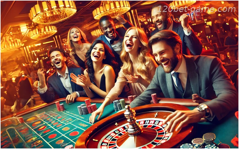 pessoas jogando na roleta na 120bet